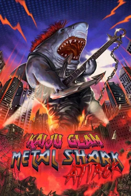 Kaiju Glam Metal Shark Attack Poster