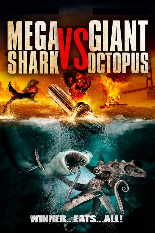Mega Shark vs. Giant Octopus Poster