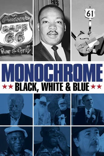 Monochrome: Black, White and Blue Poster